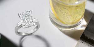 The $590,000 ring Melissa Caddick bought with her parents’ nest egg,pictured in a catalogue when she later sold it.