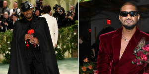Usher was all wine and roses at the Met Gala this year.