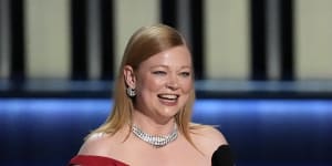 Bathed in Emmy glory:Succession star Sarah Snook.