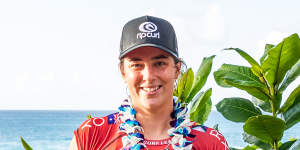 Two-time WSL Champion Tyler Wright of Australia is the winner of the Maui Pro at Pipeline after taking victory in the final in Oahu,Hawaii. 