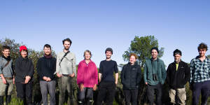 Dr Simon Verdon (third from left),volunteers and researchers on a wilderness trip to search for rare birds.