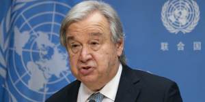 United Nations Secretary-General Antonio Guterres offered some blunt criticism of world leaders.