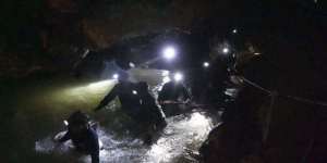 Thai rescue teams head deep inside the Tham Luang cave complex looking for the missing Wild Boars players and their coach.