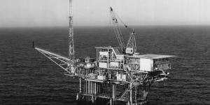 Esso’s Kingfish A production rig in Bass Strait.