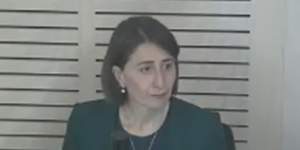 Gladys Berejiklian gave evidence at the ICAC inquiry in October.