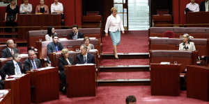 Liberal senators Judith Troeth and Sue Boyce crossed the floor to vote with Labor.