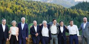 World leaders leading the way without ties at the G7 Summit in June 2022 in Germany.