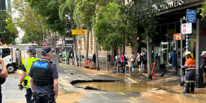 Burst pipe creates havoc in city as brown water gushes through CBD