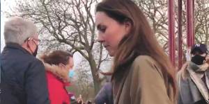 Kate Middleton during her visit to the Sarah Everard memorial.