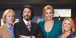 Host Johanna Griggs with former House Rules judge Drew Heath and current judges Laurence Llewelyn-Bowen and Wendy Moore.