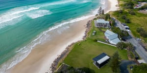 The land sits behind Belongil Beach,at Byron Bay.