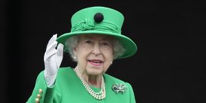 The Queen wore suits in different block colours to the Platinum Jubilee events in June.