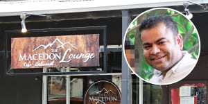 Restaurant owner Gaurav Setia (inset) and the Macedon Lounge.