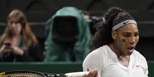 Serena Williams lost in the first round at Wimbledon to France’s Harmony Tan.