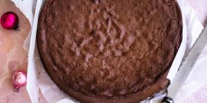 Chocolate genoise sponge for Danielle Alvarez's trifle.