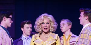 Rhonda Burchmore performs in Hairspray which premiered in Melbourne on Monday night.