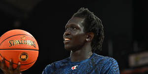 Jackson Makoi of the Taipans in December 2024.