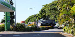 According to police,the Range Rover involved in the crash was reported stolen from Broadbeach overnight. 