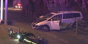 The crash happened on Robina Town Centre Drive,near Bayberry Lane,in October 2024.