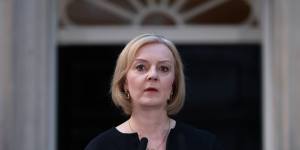 UK Prime Minister Liz Truss makes a statement following the death of Queen Elizabeth II.
