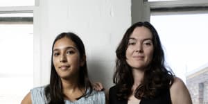 L-R Misha Garg and Lucy Wark have set up a platform,Grapevine,for women in tech to share their memories of sexual assault. 13 December 2023 Photo:Janie Barrett