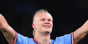 Erling Haaland scored his 35th Premier League goal of the season to help City back to the top of the pile.