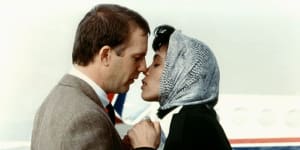 Kevin Costner and Whitney Houston in The Bodyguard.