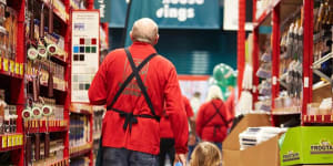 Thirty per cent of the Bunnings store workforce are aged over 50;14 per cent are over 60.