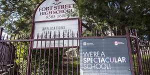 Fort Street High School in Petersham.