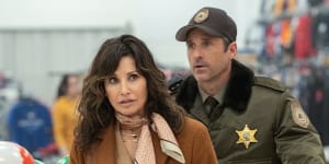 Gina Gershon and Patrick Dempsey in Thanksgiving.