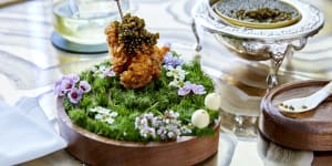 Go-to dish:Core fried chicken with caviar.