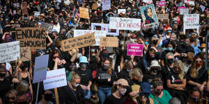 The Melbourne March 4 Justice on Monday heard speeches decrying tolerance of sexual assault of women. 
