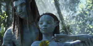 Jake Sully and Neteyam in Avatar:The Way Of Water,which is up for best picture at the Oscars.