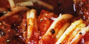 Adam Liaw's mixed meatball spaghetti.