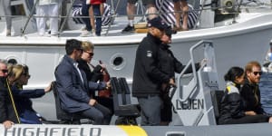 Royals Harry and Meghan float on harbour for final Sydney appearance