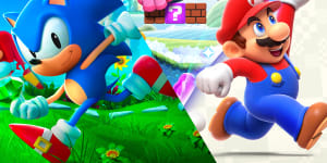 The new Sonic and Mario games both return to a 2D format,both support up to four players at a time,and both reflect past games.