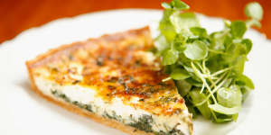 Picture-perfect:Goat's cheese tart.