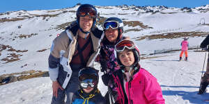 Annabelle Nelson and her family holiday at Thredbo in early August.