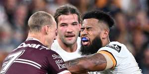 Broncos overcome Payne Haas injury scare to hold out Manly