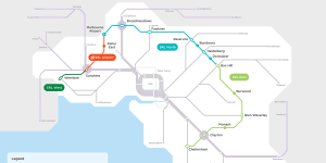The proposed Suburban Rail Loop.