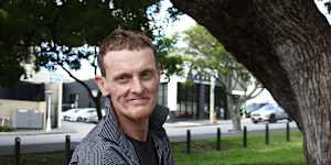 Stage technician David Hurding at Musgrove Park in Brisbane.