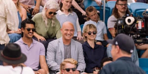 Andre Agassi:The tennis legend features in an advertisement filmed Down Under. Photo:Supplied.