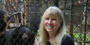 Animals Asia founder Jill Robinson with Mudky and Star.