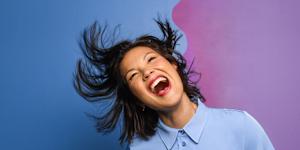 Comedian Lizzy Hoo’s glee is infectious.