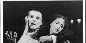 Michael Crawford and Sarah Brightman in Phantom of the Opera,June 1997.