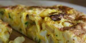 Roast spring garlic frittata