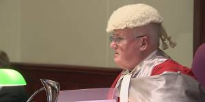 Justice Anthony Payne sentencing Patrick Willmott in Sydney on Friday.