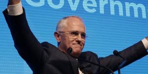 Prime Minister Malcolm Turnbull on the campaign trail in 2016.