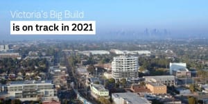 The “big build” advertising campaign was criticised by the auditor-general and partly paid for in the 2020-21 financial year.