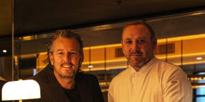 The Point Group chief executive Brett Robinson (left) and chef Joel Bickford.